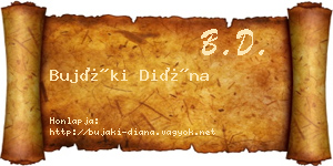 Bujáki Diána névjegykártya
